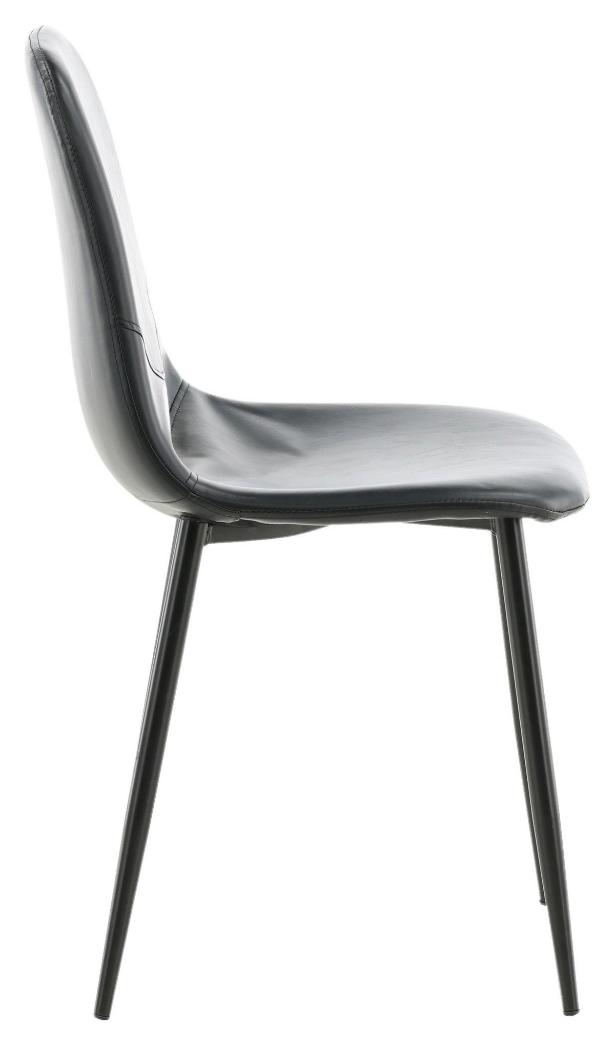 STUHL-SET POLAR - Schwarz, Design, Textil/Metall (43,5/85,3/43cm) - Livetastic
