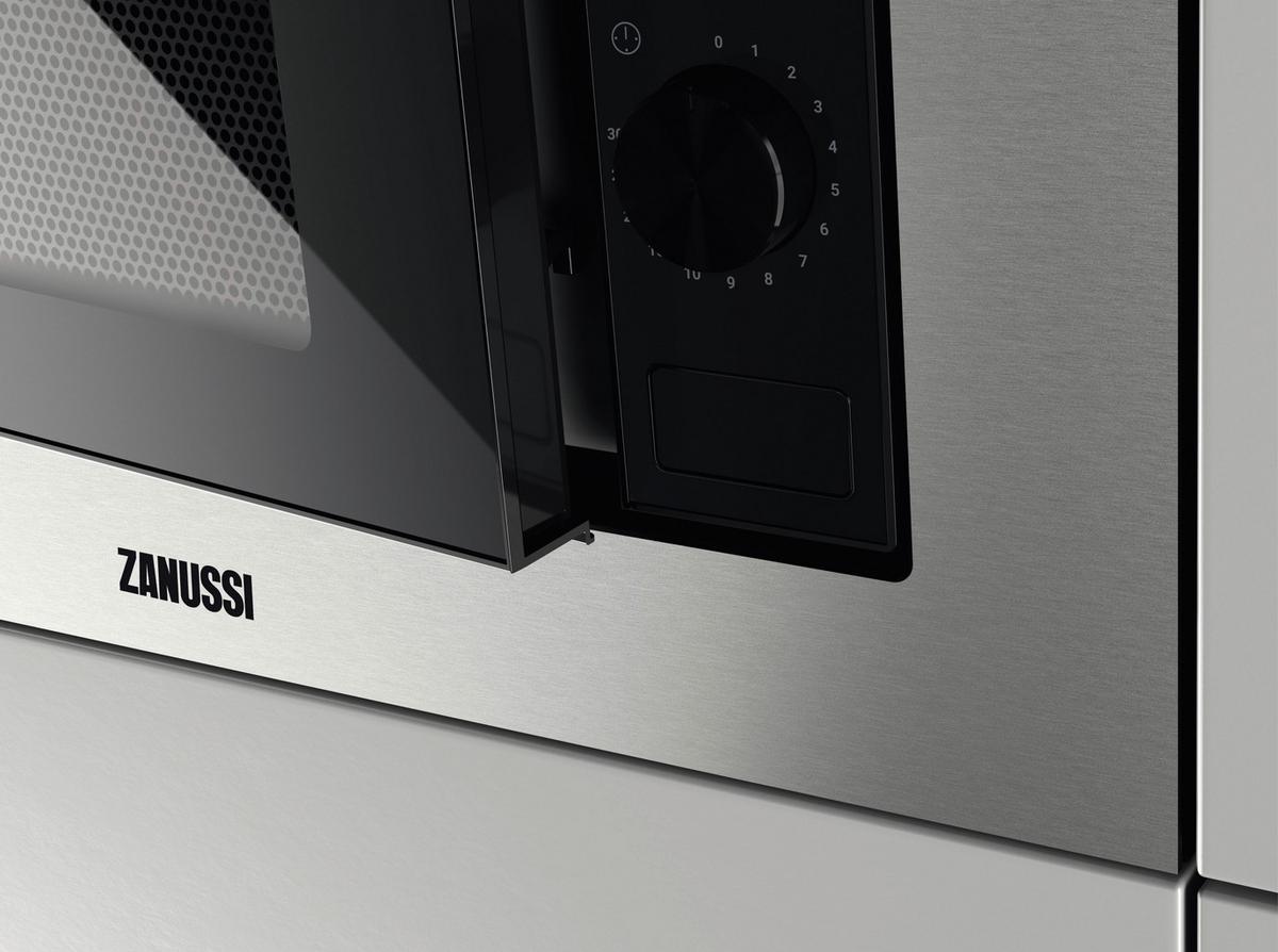 KUCHENKA MIKROFAL. DO ZABUDOWY ZMSN6DX - kolor stalowy/czarny, metal (59,5/39/31,2cm) - Zanussi