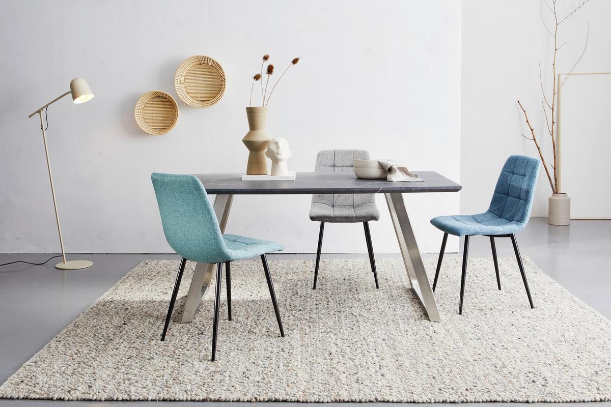 KRZESŁO EMPOLI - niebieski/czarny, Lifestyle, metal/tkanina (44,5/86/54,5cm) - Livetastic