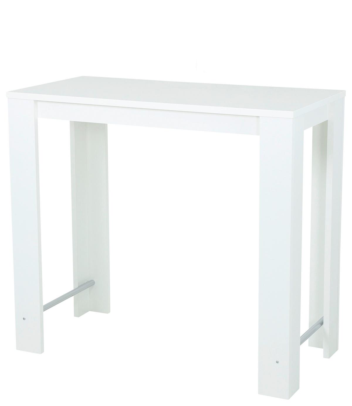 BARTISCH FRIEDA T - Weiß, MODERN, Holzwerkstoff/Metall (120/58/108cm) - MID.YOU