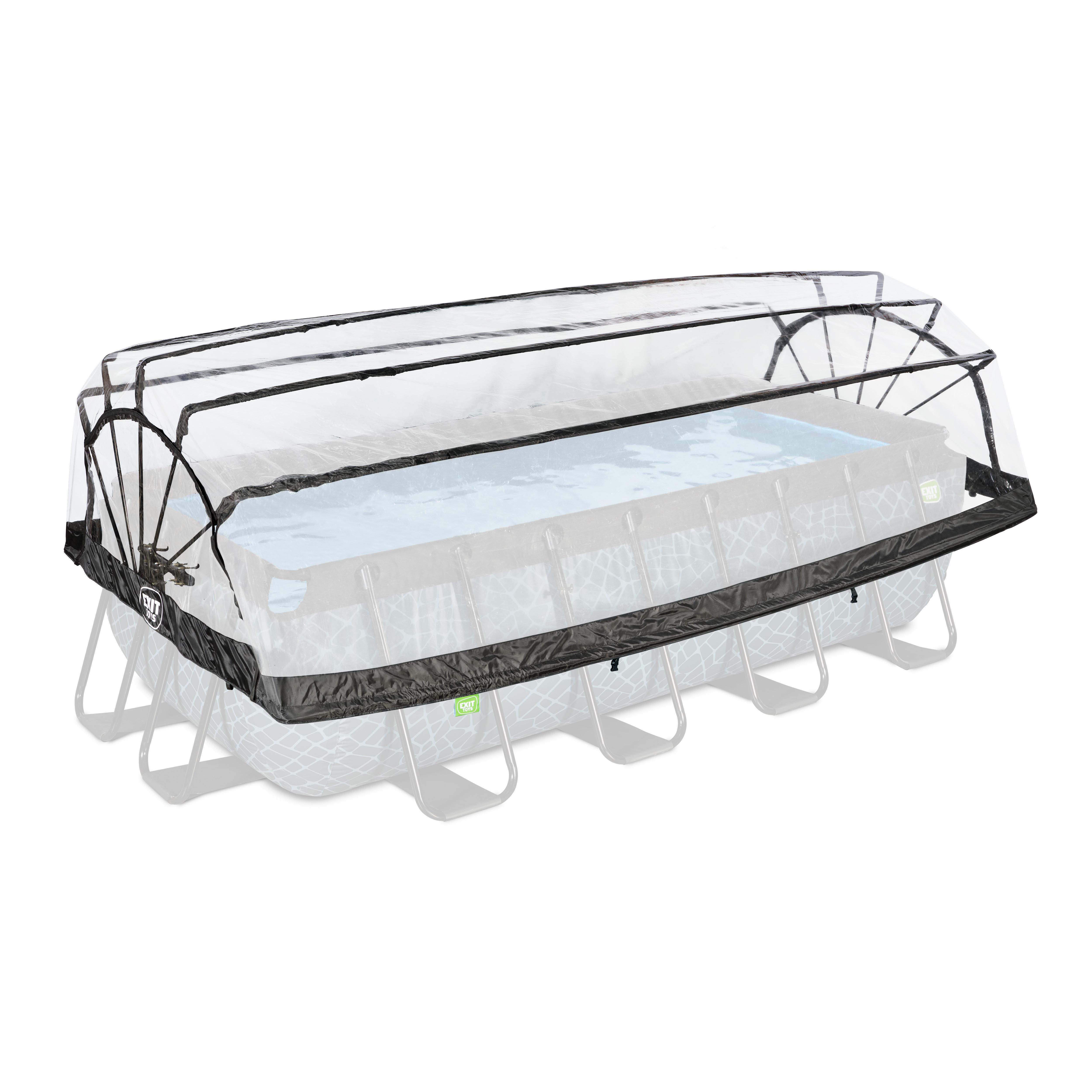 Bazenska Streha Exit Pool Abdeckung, 400x200cm - prosojno, Konvencionalno, kovina/umetna masa (200/400cm) - EXIT Toys