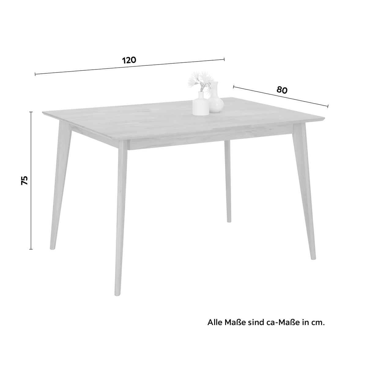 STÓŁ DO JADALNI RITA - kolor dębowy, Konventionell, drewno (120/75/80cm) - Zandiara