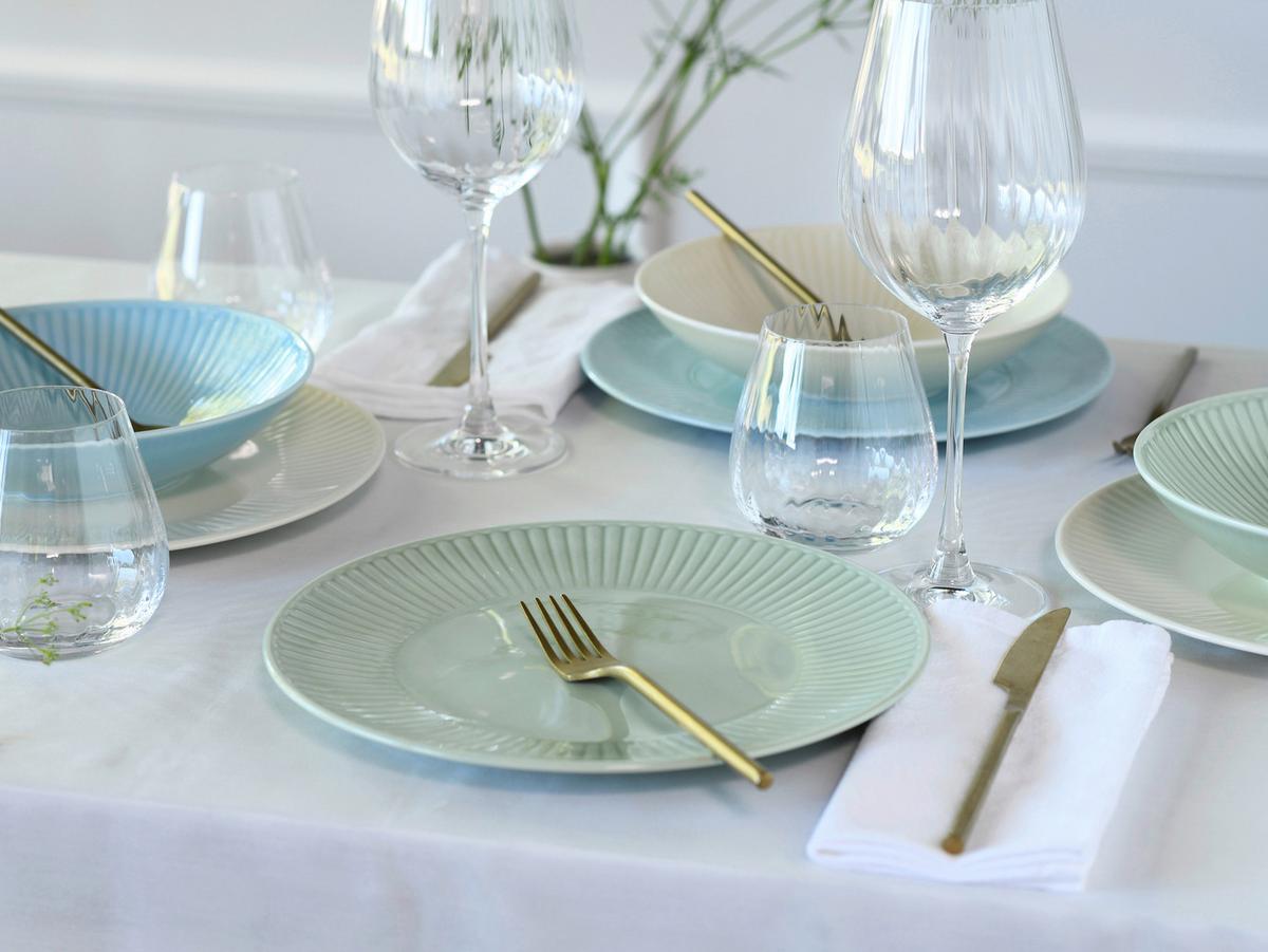 Kombinirani Servis Valencia, 30-Delni - pastelno modra/krem barve, Basics, keramika - Creatable