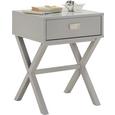 Nachtkästchen Dalla - Hellgrau, MODERN, Holz/Metall (40/56/40cm) - MÖMAX modern living