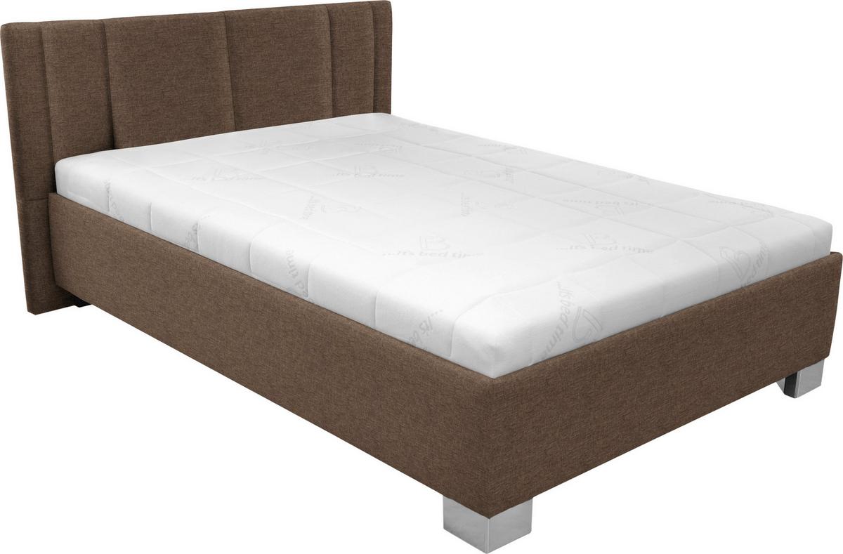 Tapecirani Krevet Stilo - bijela/boje kroma, drvo/tekstil (140/200cm)