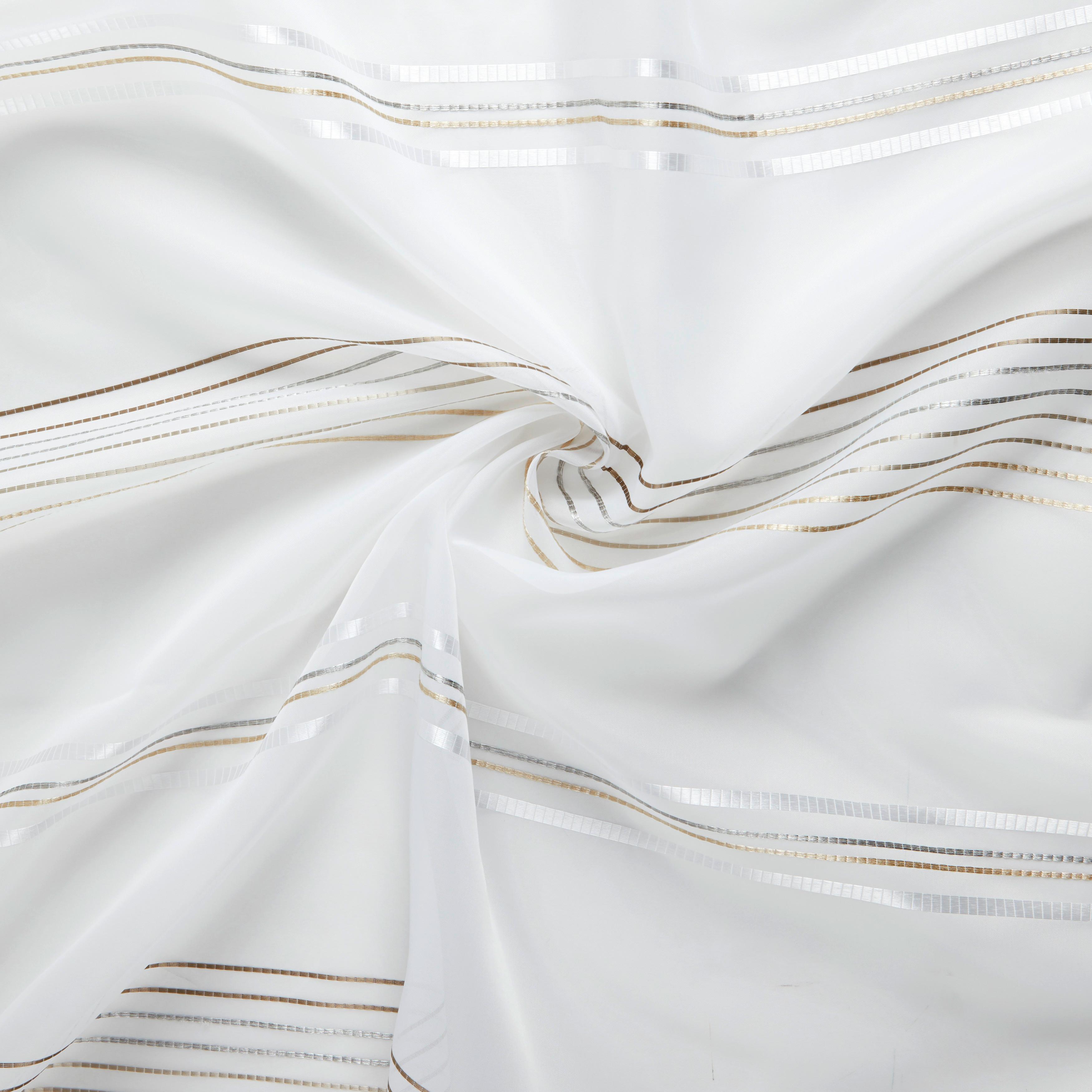 Fertigvorhang Louis ca. 140x245cm - Braun/Weiß, KONVENTIONELL, Textil (140/245cm) - Modern Living