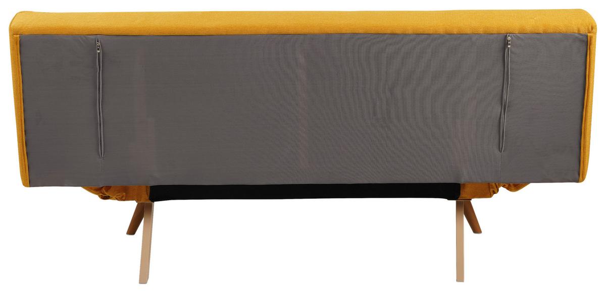 SOFA Z FUNKCJĄ SPANIA ASHTON - kolor naturalny/żółty, Design, metal/tkanina (182/87/82cm) - Livetastic