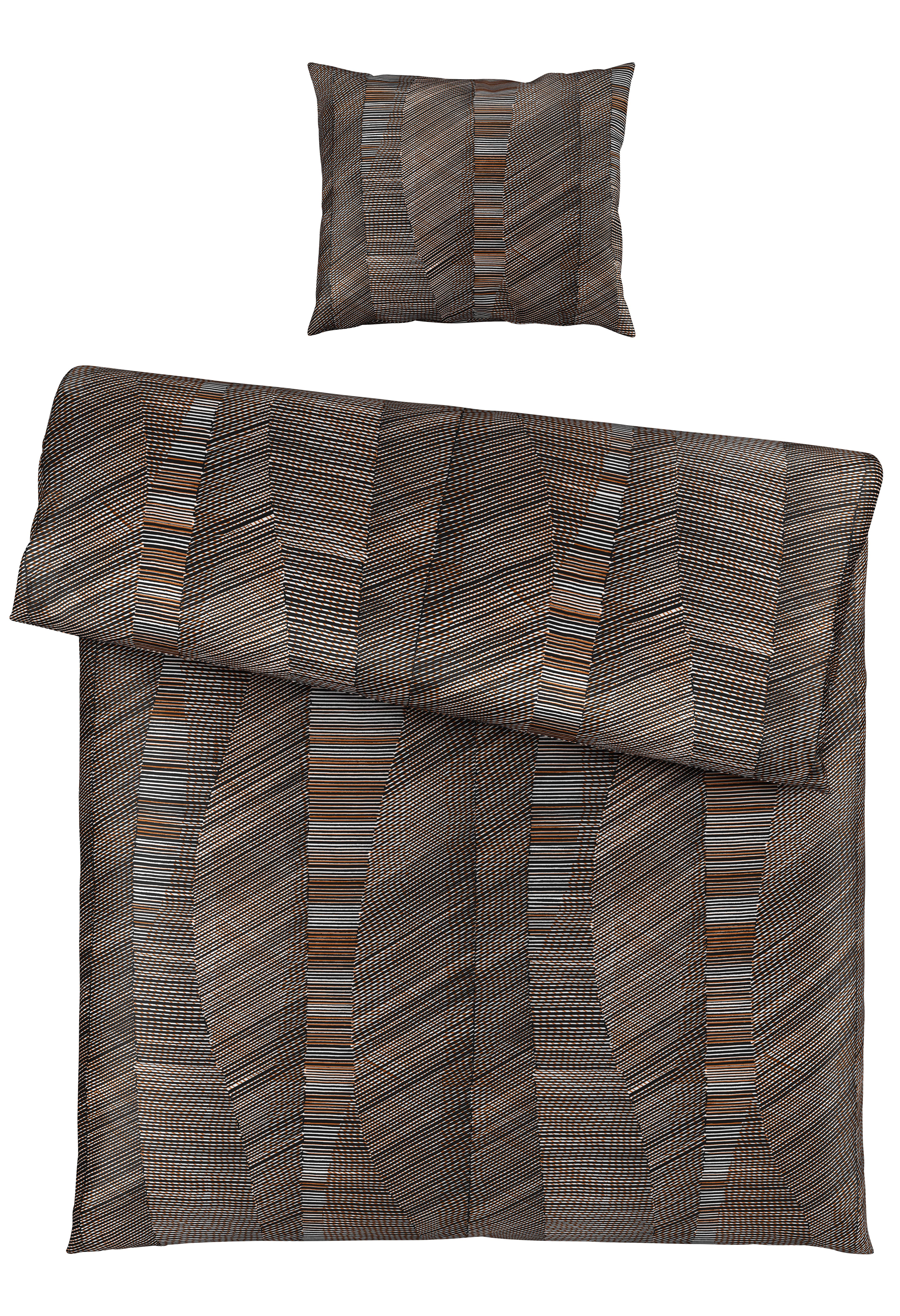 Bettwäscheset Elias - Schwarz, Romantik / Landhaus, Textil (160/210cm) - Modern Living