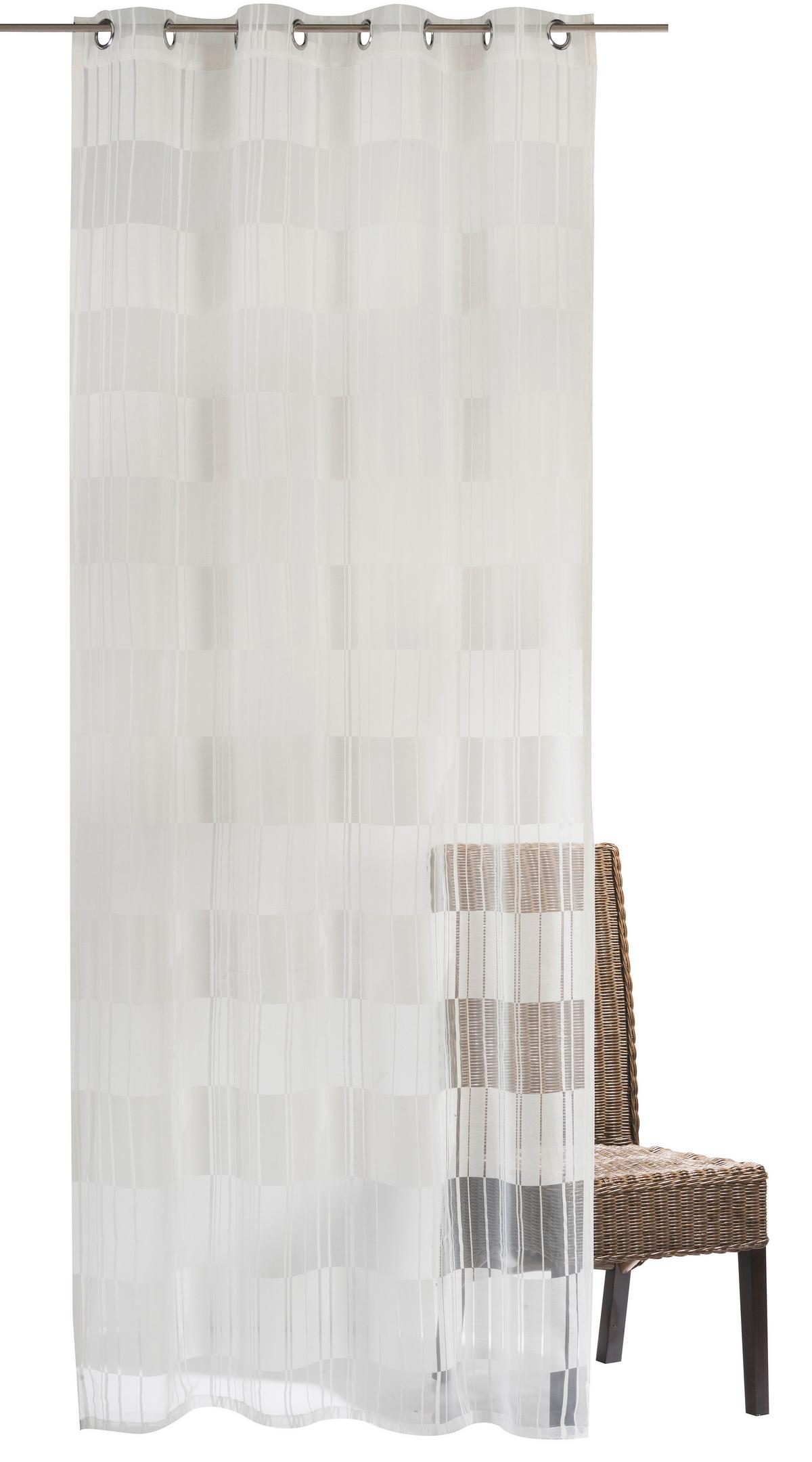 ZASŁONA NA PRZELOTKACH 2ER SET FD BLOCKBUSTER 00 - biały, Basics, tkanina (140/255cm)