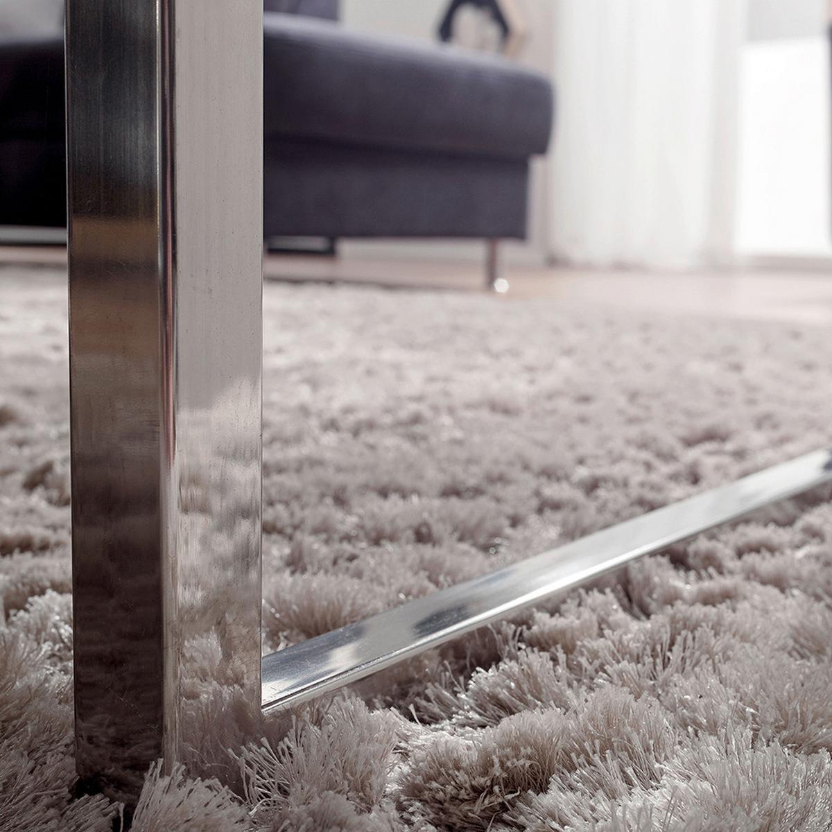 Klubska Miza Guna - barve kroma/barve akacije, Design, kovina/les (120/60/40cm) - MID.YOU