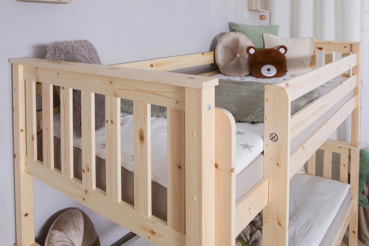 Pograd Sammy, Pravi Les, 90x200cm - naravne barve, Moderno, les (90/200cm) - MID.YOU