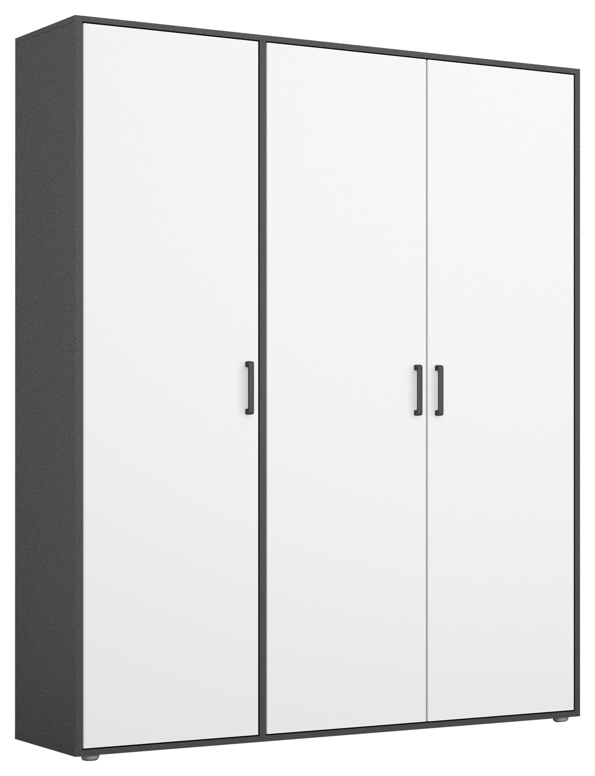 Ormar S Klasičnim Vratima Voyager - bijela/siva, Moderno, drvni materijal/plastika (140/194/53cm) - Modern Living