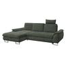 Kutna Garnitura Lago - maslinasto zelena/crna, Moderno (176/95/272cm) - Modern Living