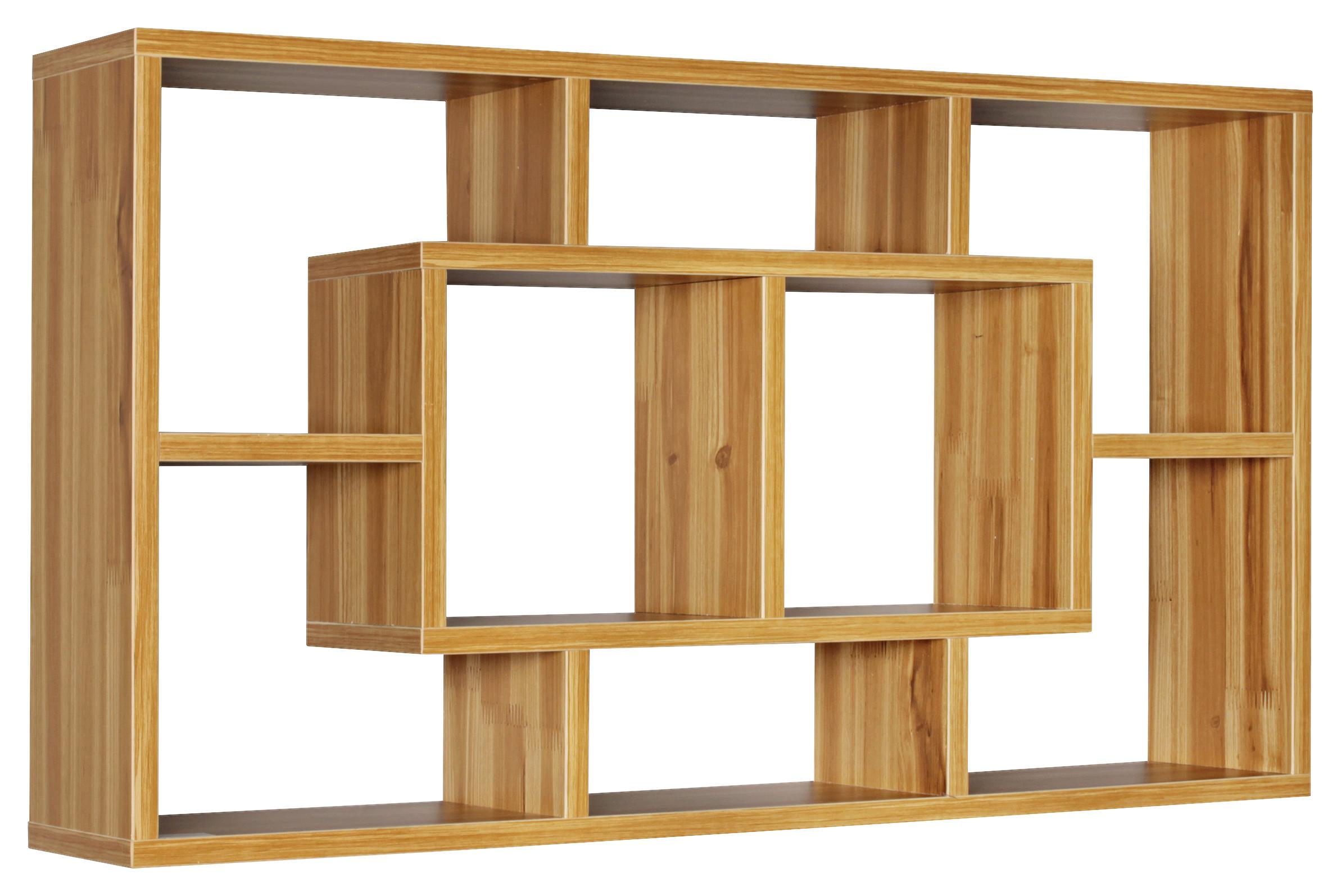 Wandregal in Buchefarbe 'Alex' - Buchefarben, KONVENTIONELL, Holzwerkstoff (85/47,5/16cm) - MID.YOU
