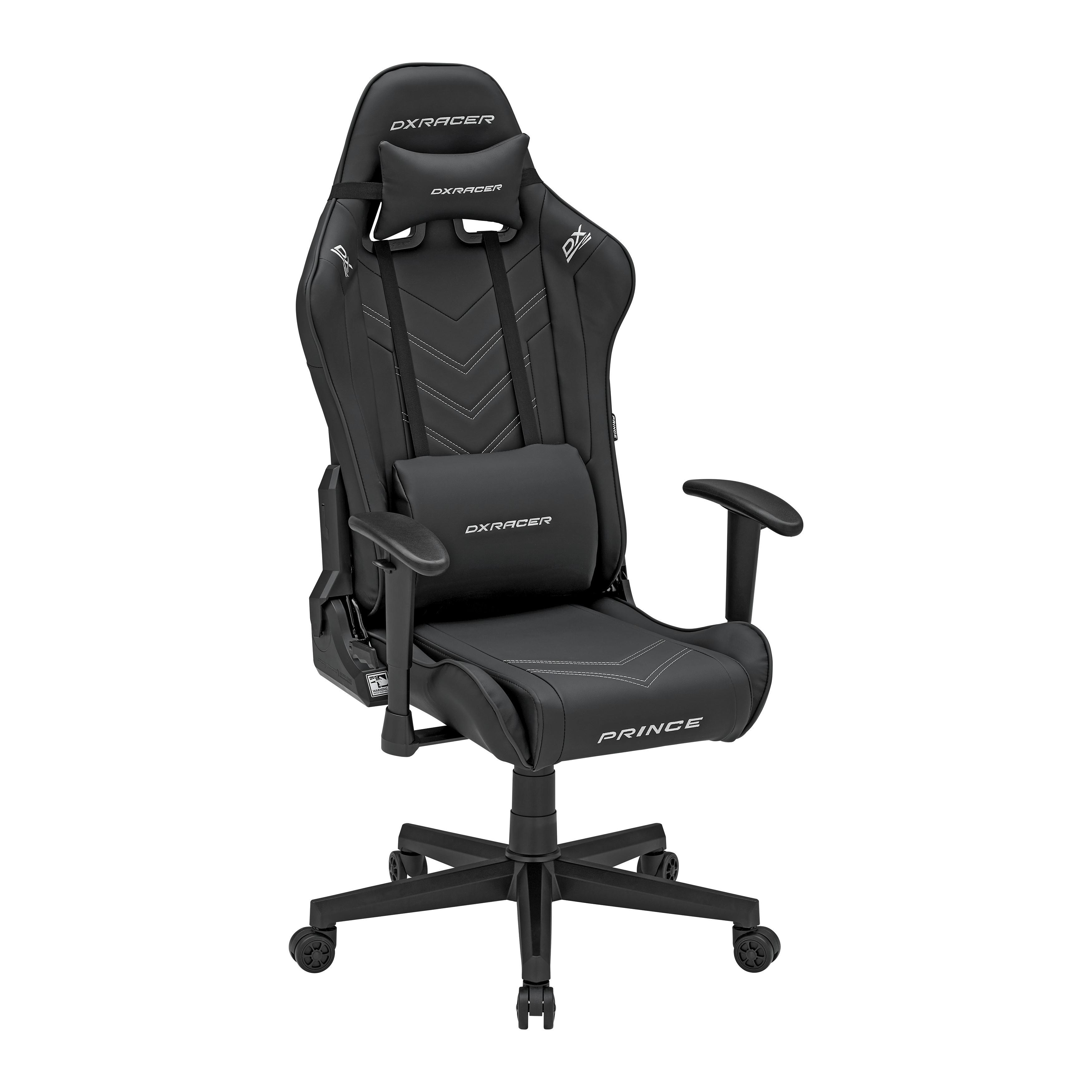 GAMINGSTOL PRINCE -EXKLUSIV- - vit/svart, Modern, textil/plast (67/126/67cm) - Dxracer
