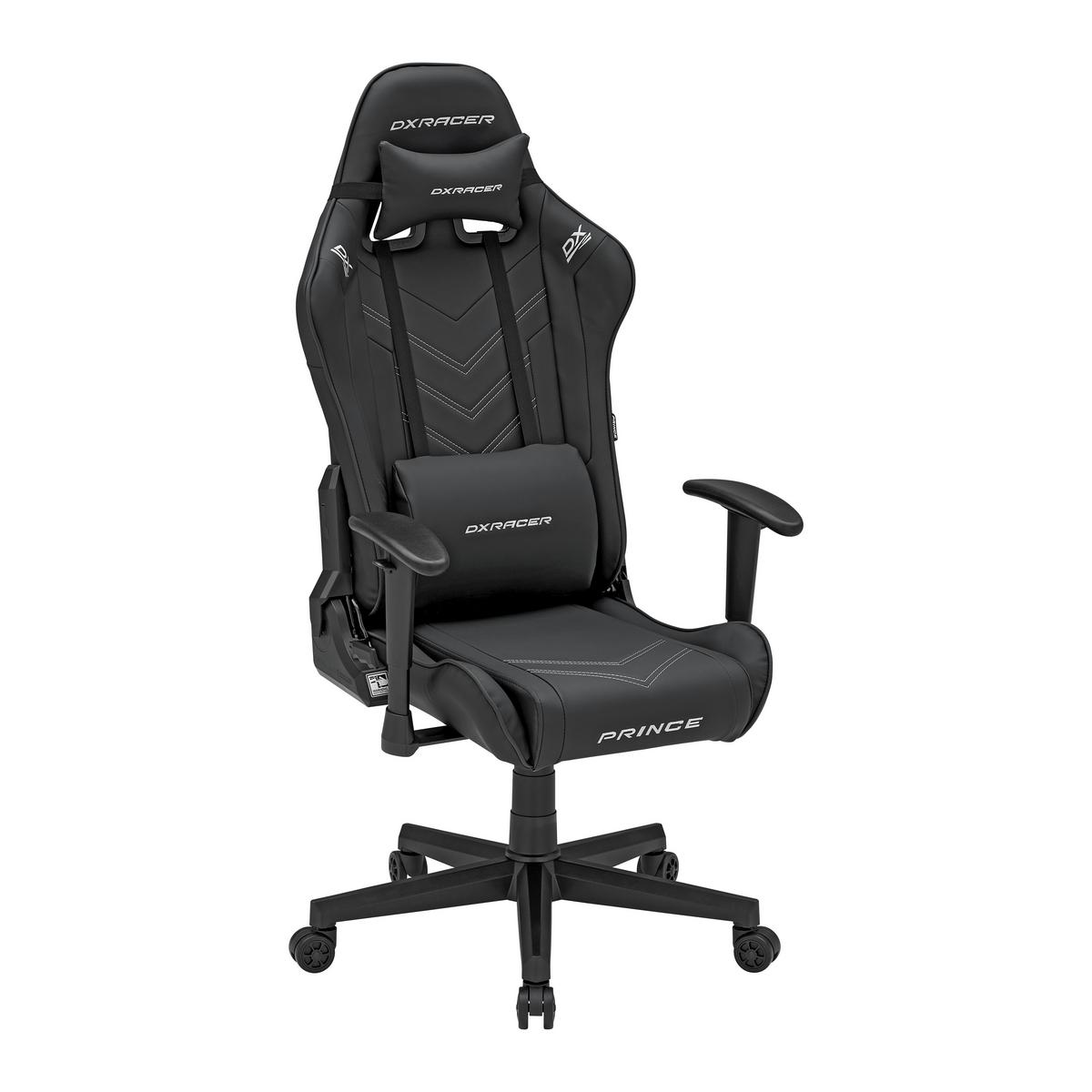 Gamingstuhl Prince in Schwarz - Schwarz/Weiß, MODERN, Kunststoff/Textil (67/126/67cm) - Dxracer