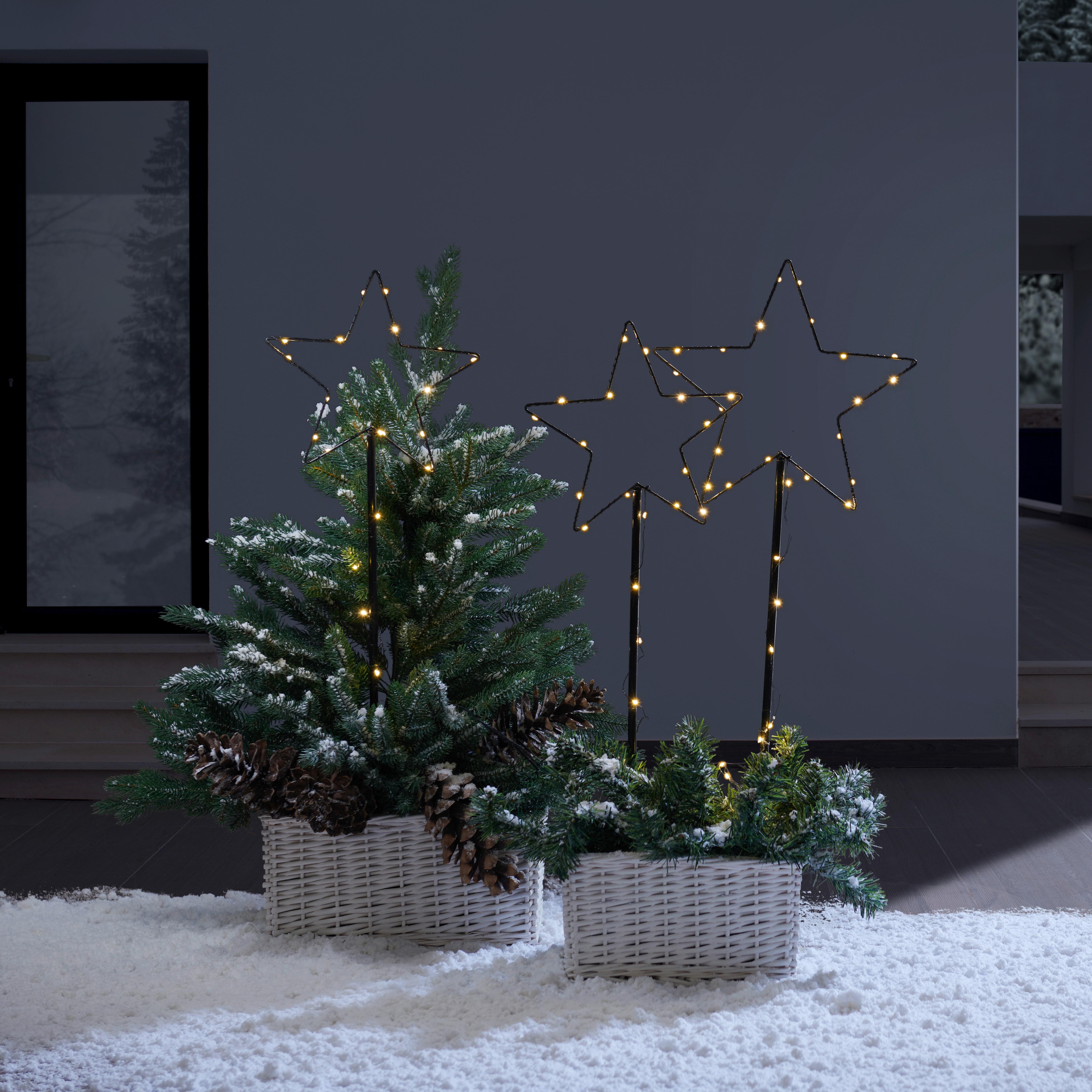 Led-díszlámpa Leonore - fekete, fém (25/75cm) - Premium Living