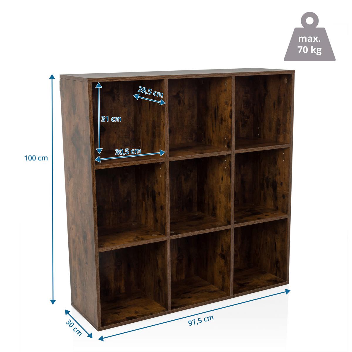 Regal Bjorke, Barva Hrasta - barve hrasta, Moderno, les (97,5/100/30cm) - MID.YOU