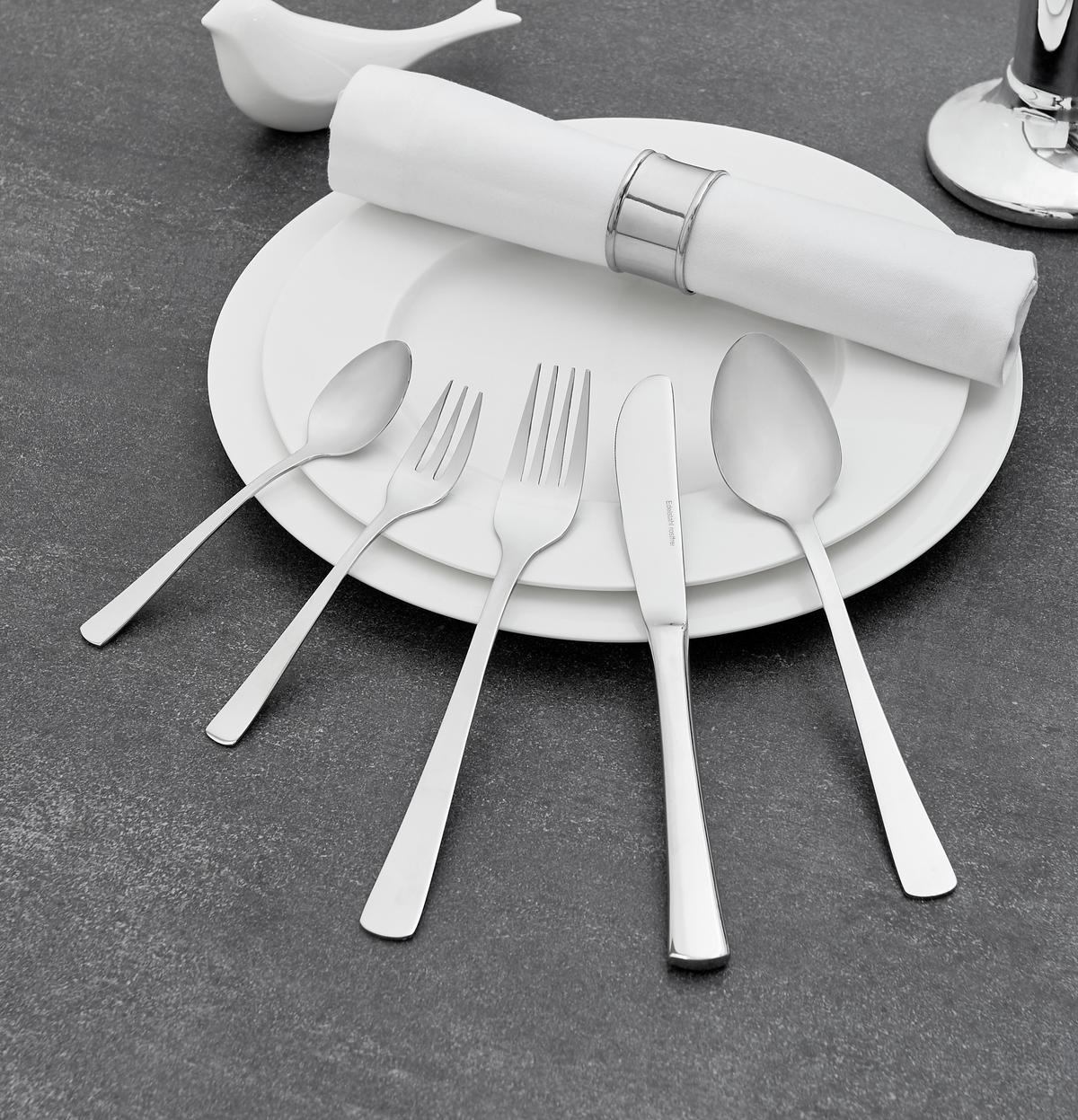 ZESTAW SZTUĆCÓW 040-250 - kolor chromowy, Basics, metal (37,5/3,5/24cm) - Justinus