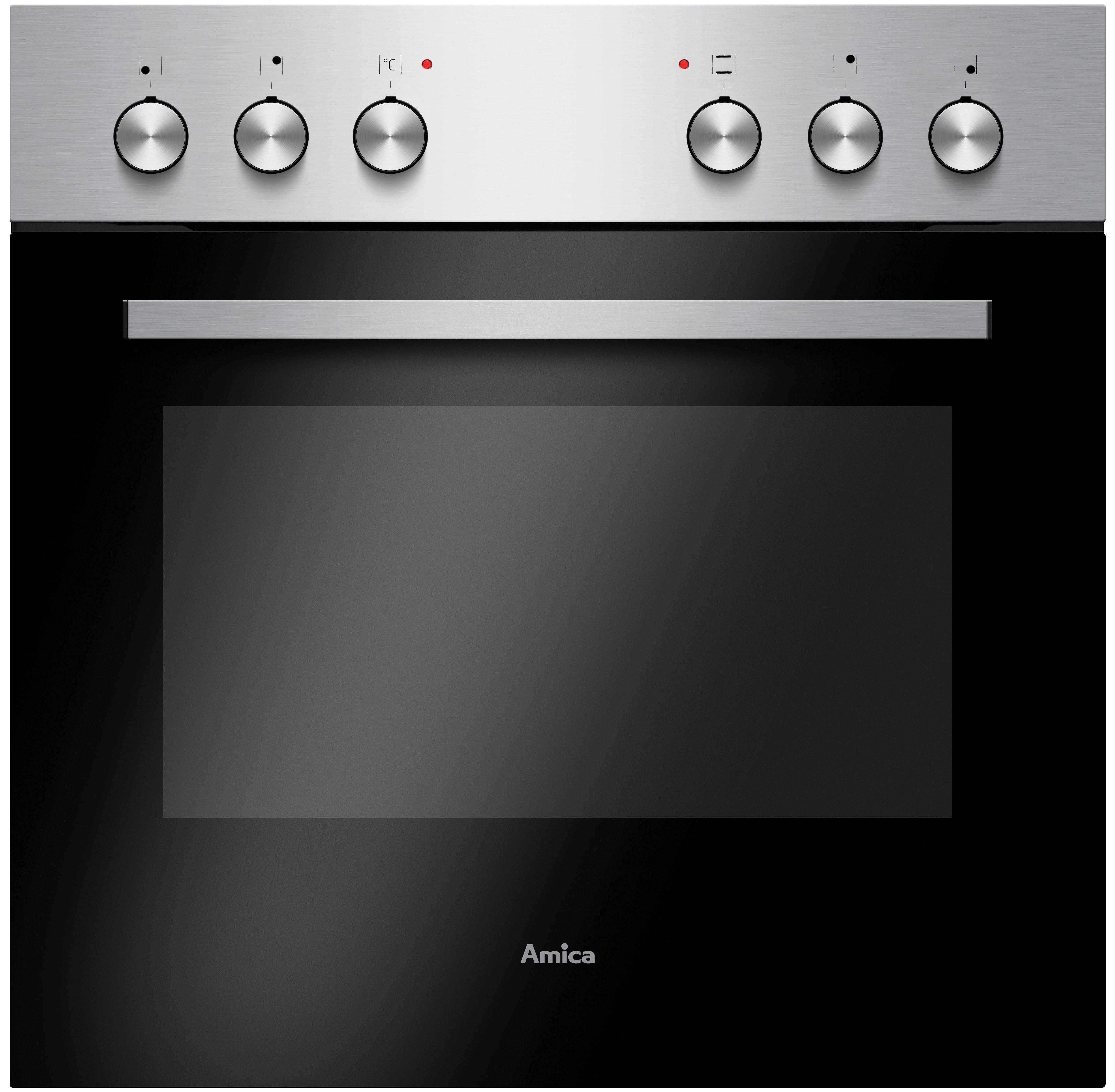 Einbauherd EH923640E - Edelstahlfarben/Schwarz, Metall (59,5/59,5/57,5cm) - Amica