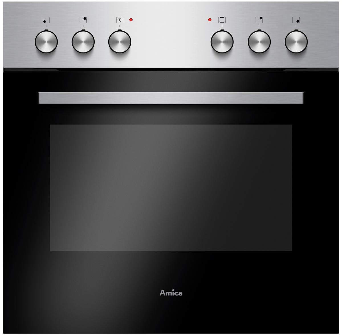 Einbauherd EH923640E - Edelstahlfarben/Schwarz, Metall (59,5/59,5/57,5cm) - Amica