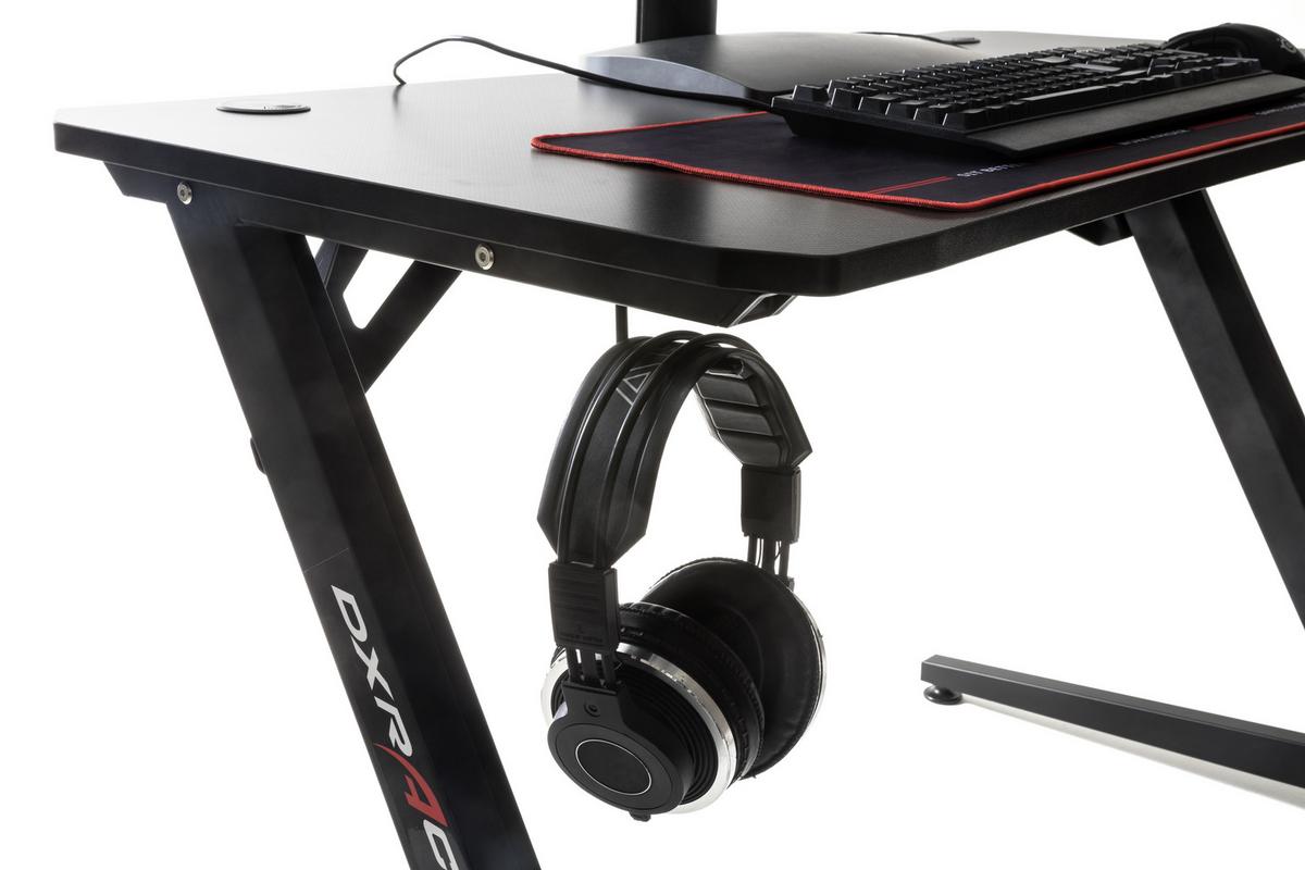 Gaming Tisch DX Racer 5 Schwarz - Schwarz, Design, Holzwerkstoff/Metall (111/75/60cm) - Dxracer