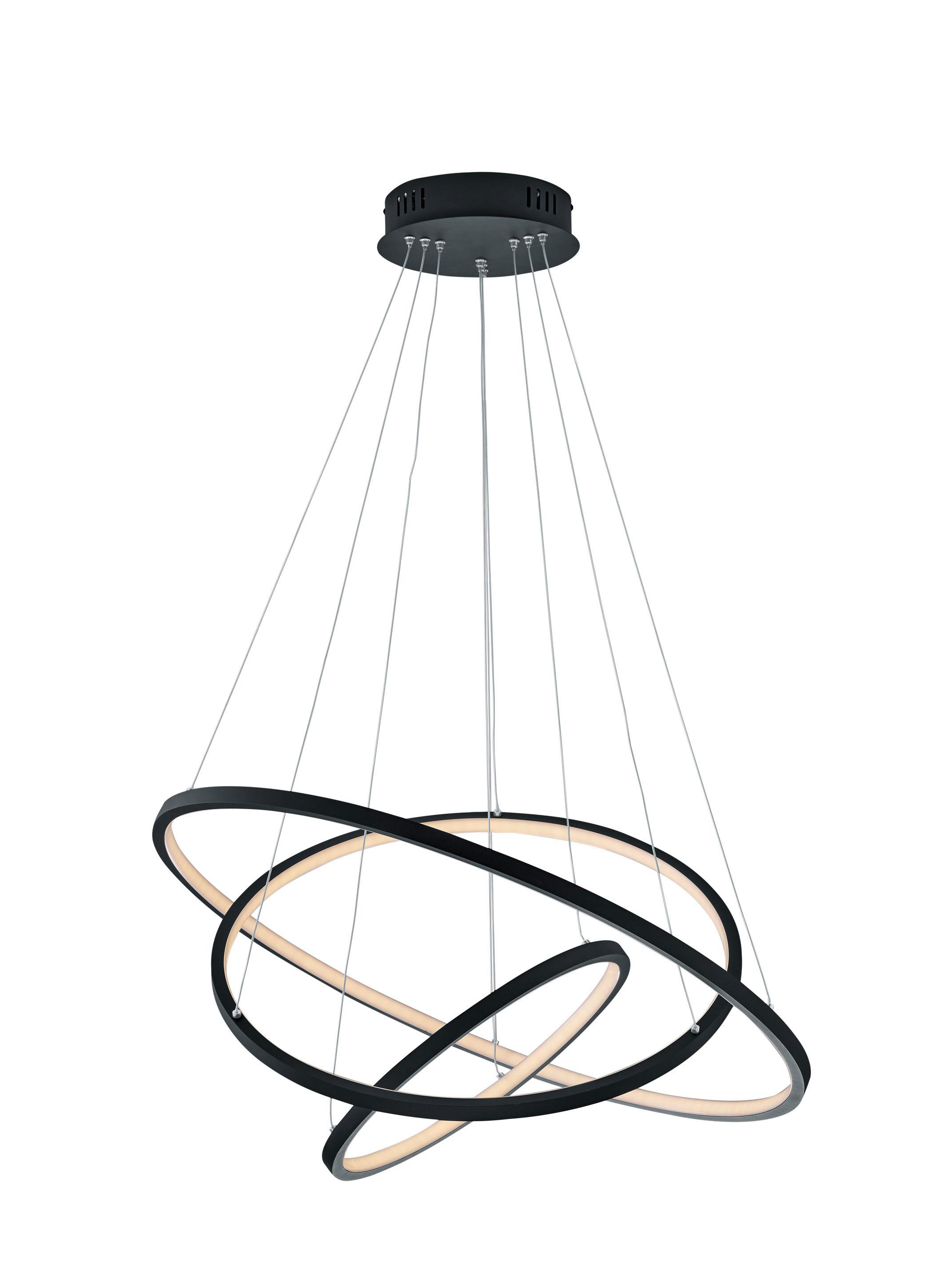 LED-Hängeleuchte Aaron Anthrazit max. 80 Watt - Anthrazit, Basics, Metall (80/150cm) - Trio Leuchten