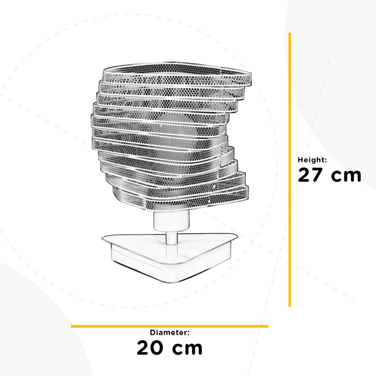 Nachttischleuchte Rame Kupferfarben max. 22 Watt - Kupferfarben, Design, Metall (20/27cm)