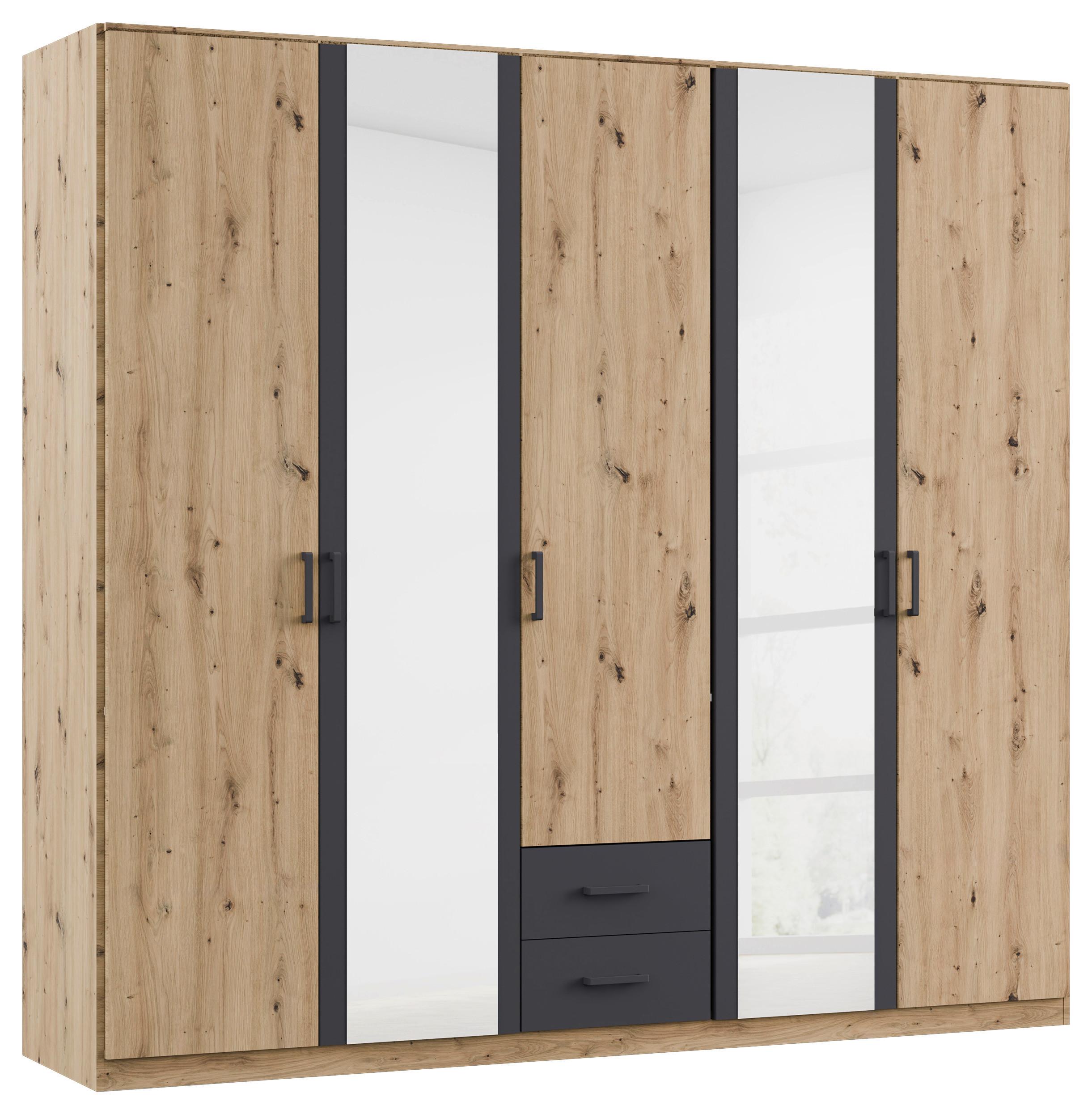 DULAP USI ROTATIVE DESPINA - culoare lemn stejar/stejar Artisan, Konventionell, material pe bază de lemn (226/210/54cm) - Modern Living
