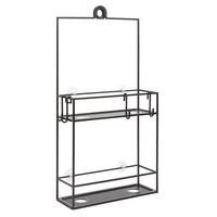 Duschregal Cubiko Schwarz - Schwarz, MODERN, Metall (31/11/61cm) - Mömax