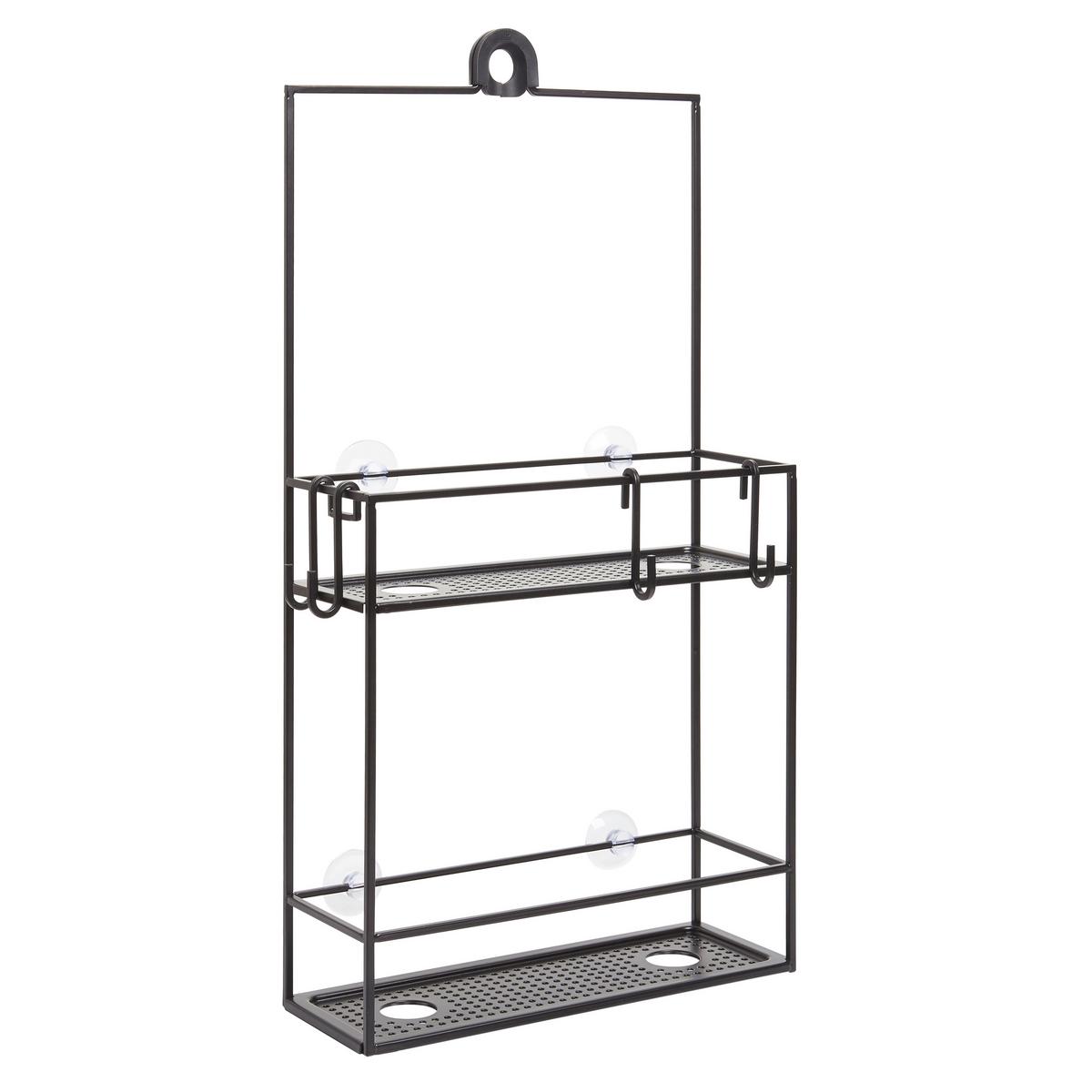 Duschregal Cubiko Schwarz - Schwarz, MODERN, Metall (31/11/61cm) - Mömax