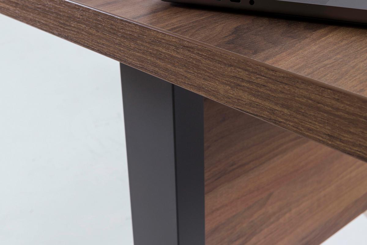 Radni Sto Rilega - boja orahovog drveta/antracit, Moderno, metal/pločasti materijal (150/75/80cm) - Modern Living
