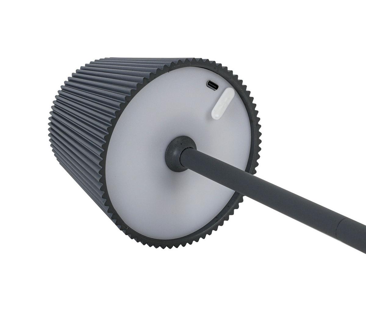 Veioză cu acumulator Maxi - antracit, Modern, plastic/metal (11/22- 36cm) - Mömax