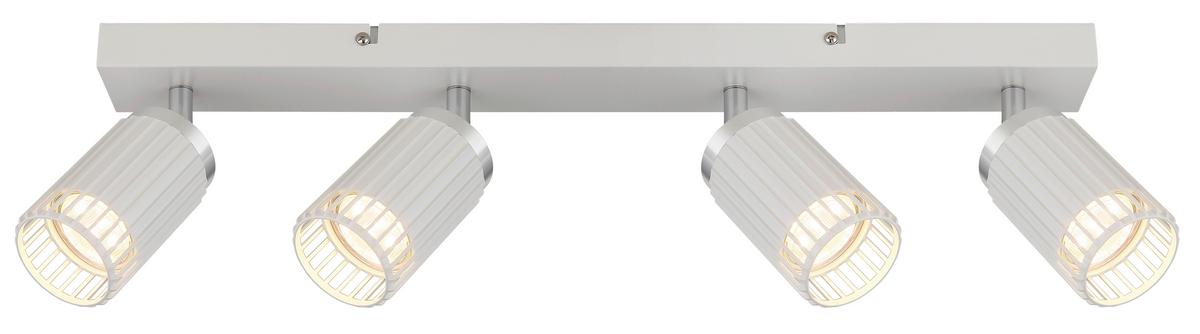 STRAHLER 57906-4W KORBEN - Chromfarben/Weiss, Design, Metall (53/12,5/15,5cm) - Globo