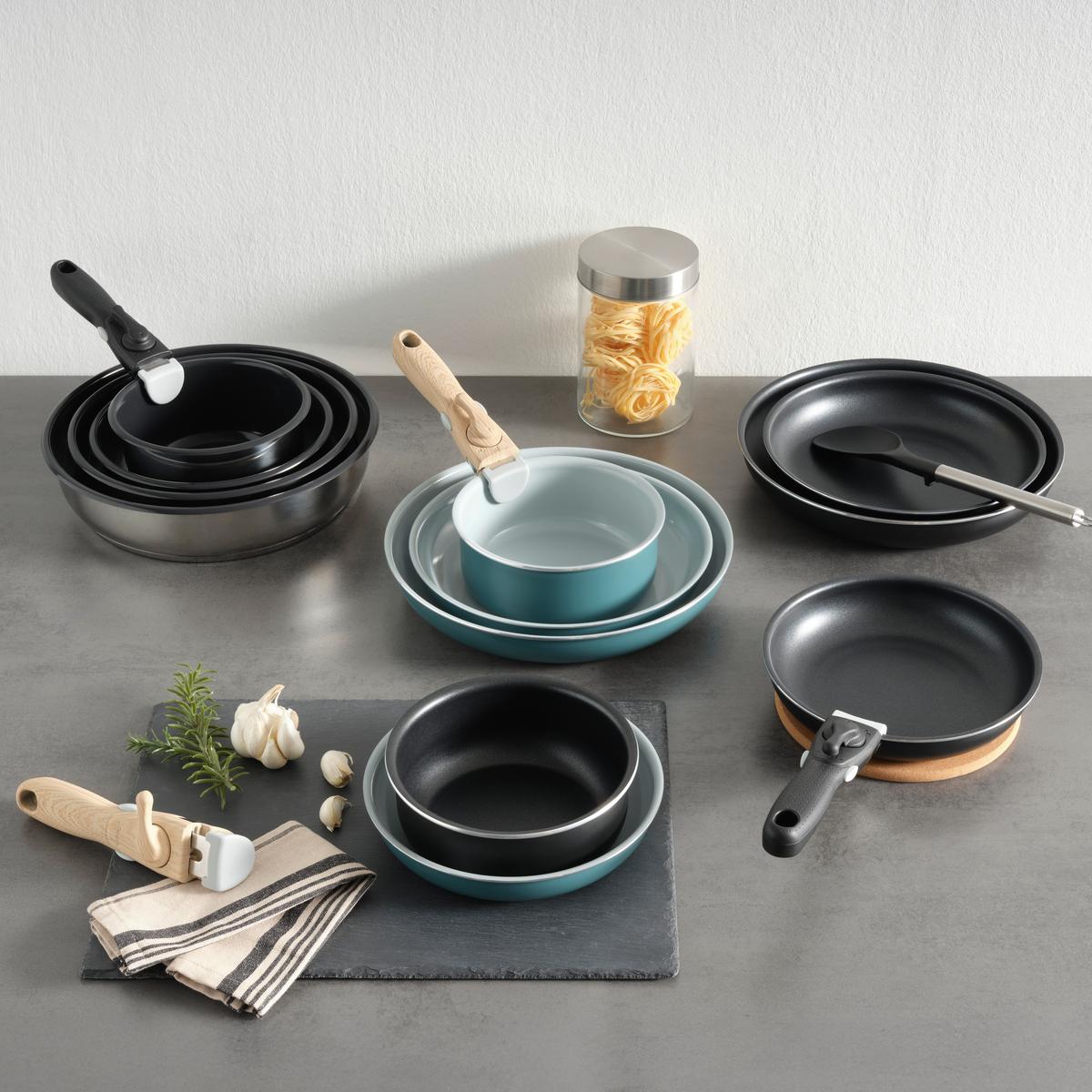 Tigaie pentru prăjit Click&Cook, cca. 20cm - negru, Konventionell, metal (20/4,3cm) - Mömax