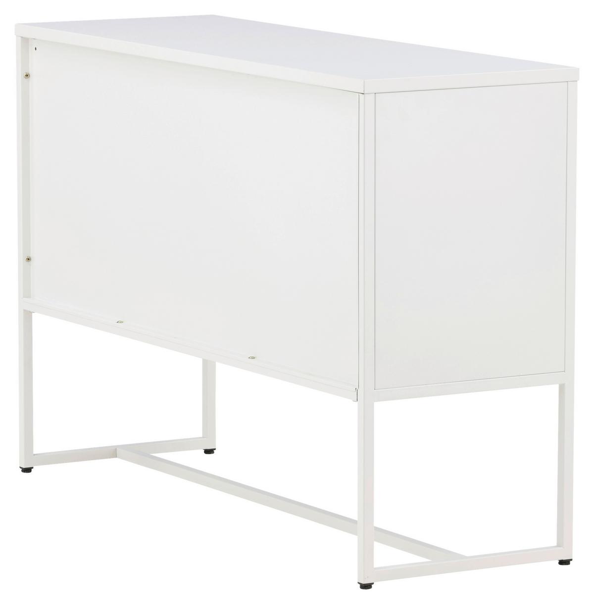 SIDEBOARD MALLA - Weiß, Design, Metall (120/80/40cm) - Livetastic