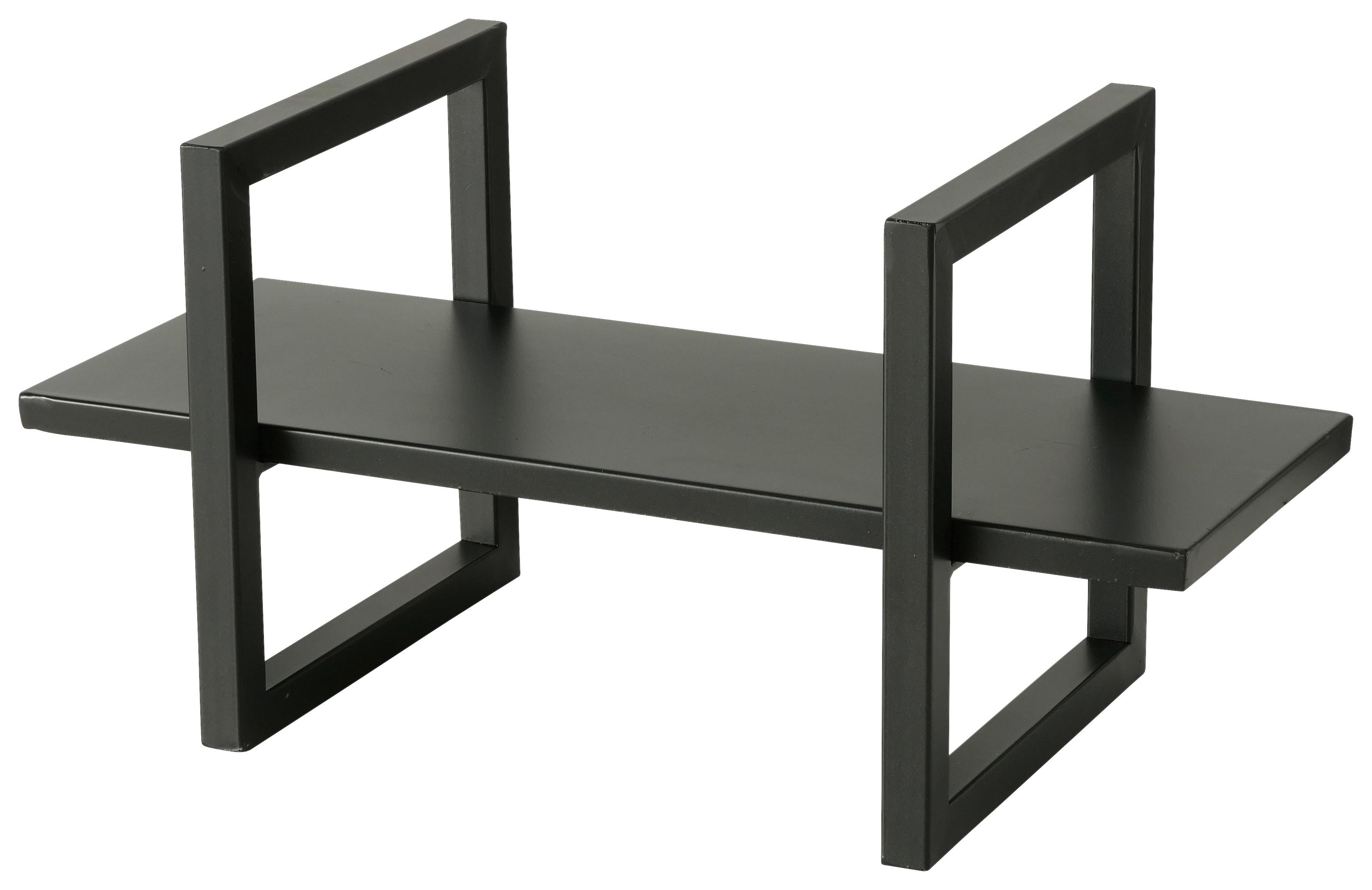 Dekotablett Quanto aus Eisen in Schwarz - Schwarz, Lifestyle, Metall (50/25/23cm)