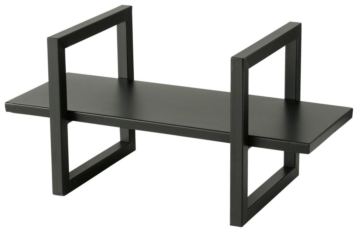 Dekotablett Quanto aus Eisen in Schwarz - Schwarz, LIFESTYLE, Metall (50/25/23cm)