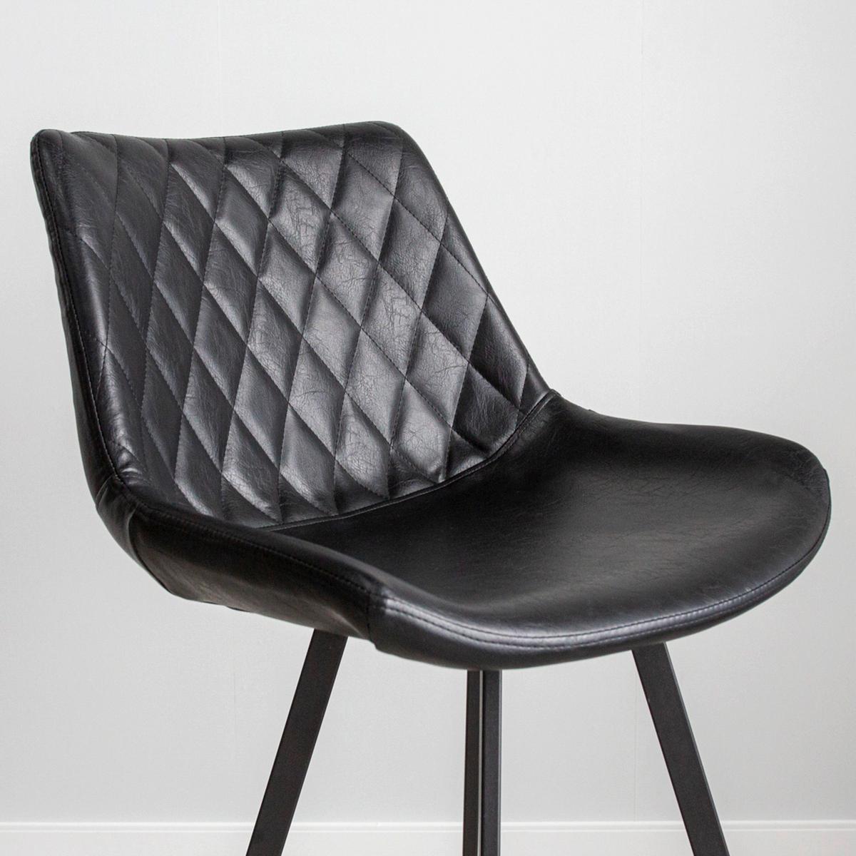 Barhocker-Set Bowie 2er-Set ca. 50x102 cm Schwarz - Schwarz, KONVENTIONELL, Textil/Metall (50/102/55cm) - MID.YOU