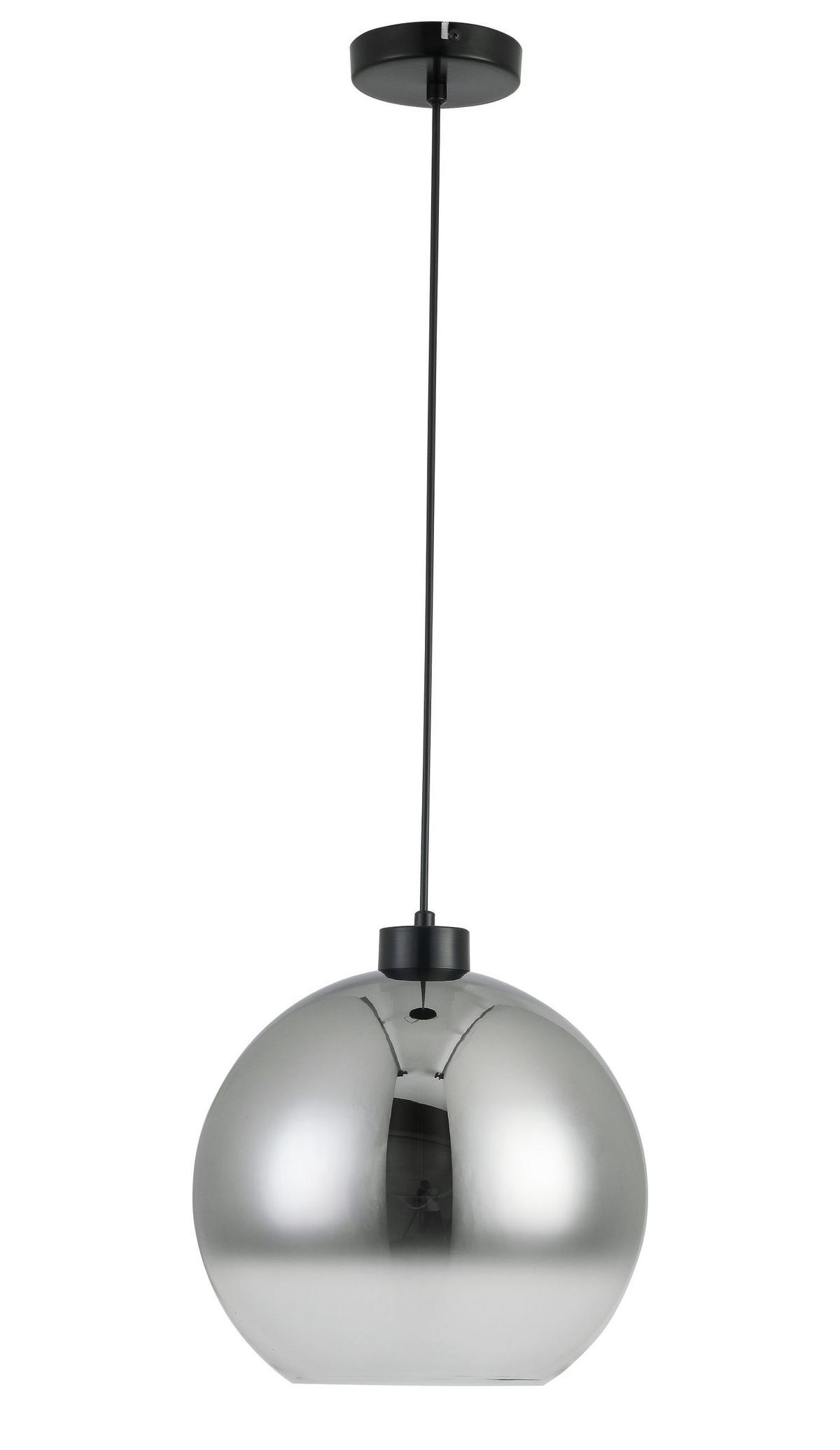 LAMPA WISZĄCA SMOKEY *DK* - antracytowy/kolor chromowy, Lifestyle, metal/szkło (30/120cm) - Dieter Knoll