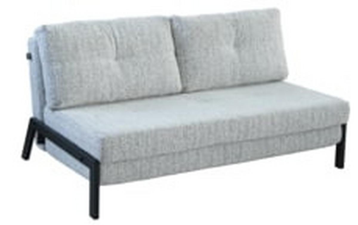 Dvosjed Cortina - crna/sivo-bež, Moderno, metal/tekstil (151/70/97cm) - Mömax