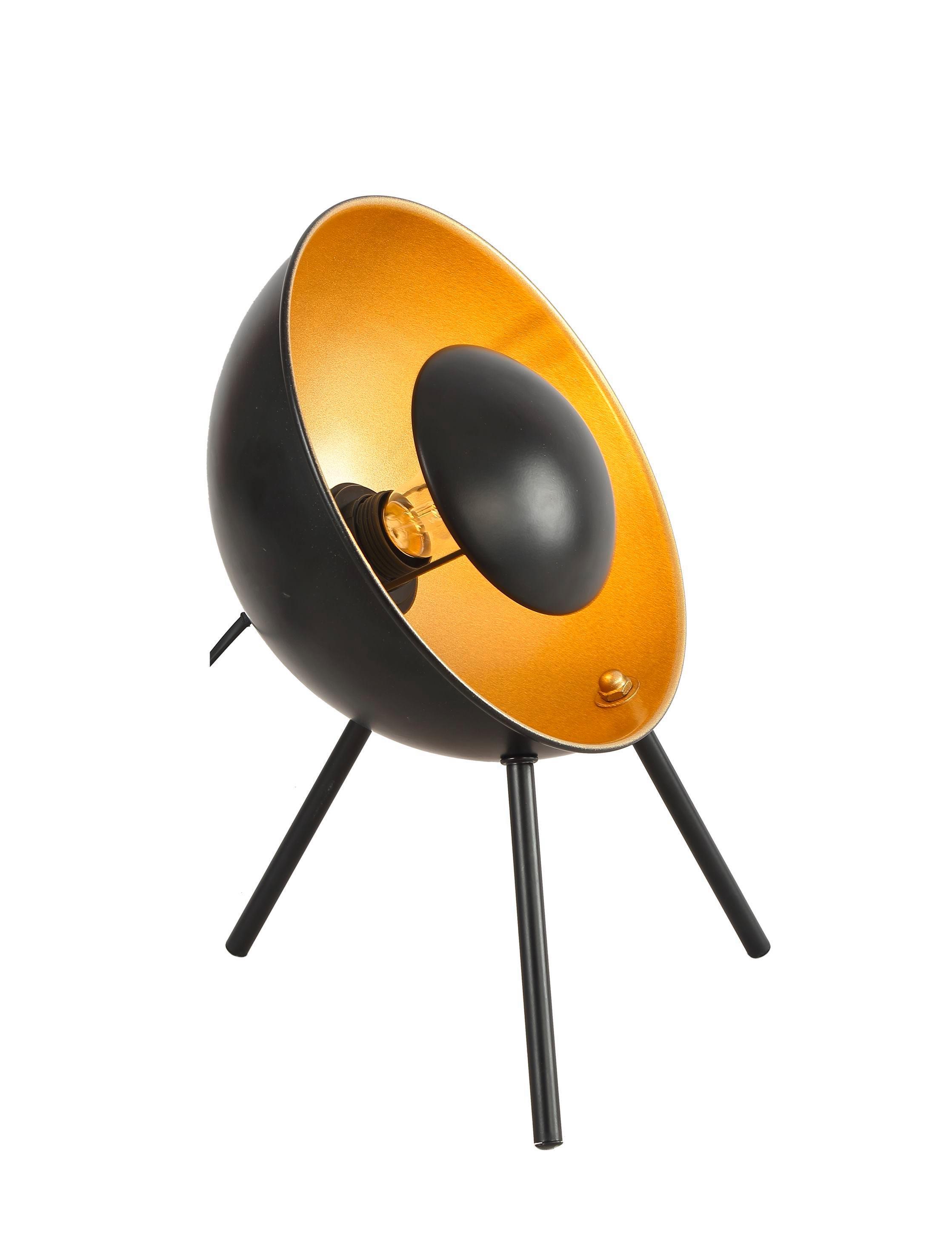 Asztali Lámpa Kore - Arany/Fekete, konvencionális, Fém (25.5/34,5cm) - Modern Living