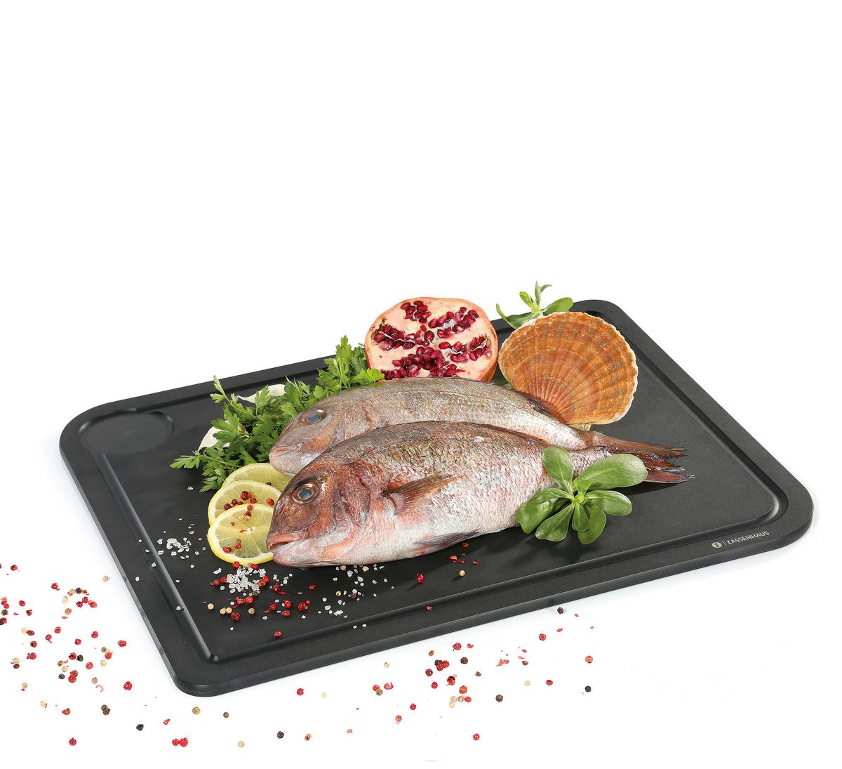 DESKA DO KROJENIA 053777 - czarny, Basics, materiały naturalne/papier (49,5/38/0,9cm) - Zassenhaus