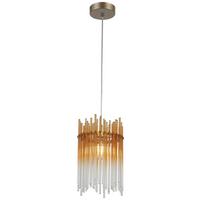 Hängeleuchte Stab Bernsteinfarben max. 40 Watt - Champagner/Transparent, MODERN, Glas/Kunststoff (20/20/150cm)