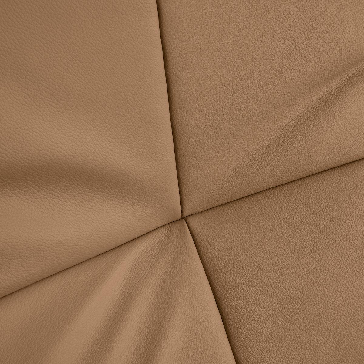 Relaxsessel Sitting 2 Haselnussfarben - Chromfarben/Haselnussfarben, MODERN, Leder (70/111/80cm) - Premium Living