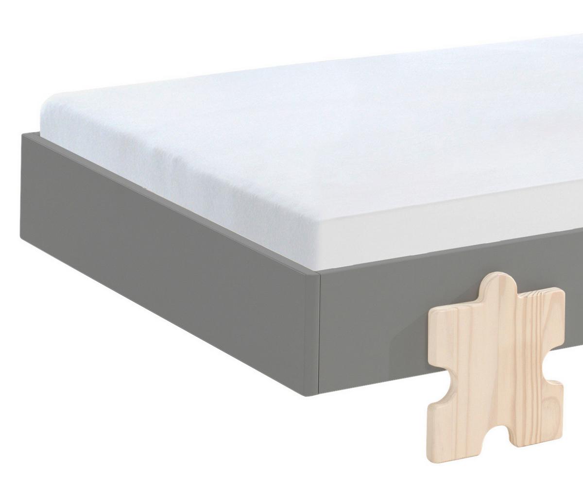 Kinder-/Juniorbertt Modulo ca. 90x200 cm Grau - Grau/Kieferfarben, MODERN, Holz/Holzwerkstoff (90/200cm) - MID.YOU