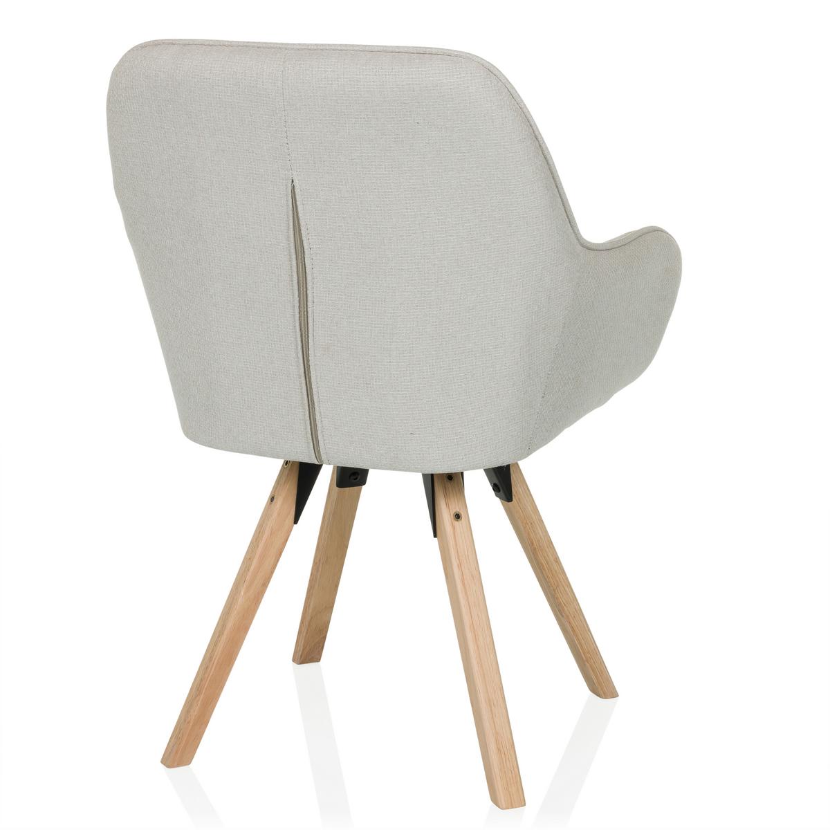 Naslanjač Scandi Soft, Krem Barva - krem barve/barve bukve, Moderno, tekstil/les (56/84/62cm) - MID.YOU
