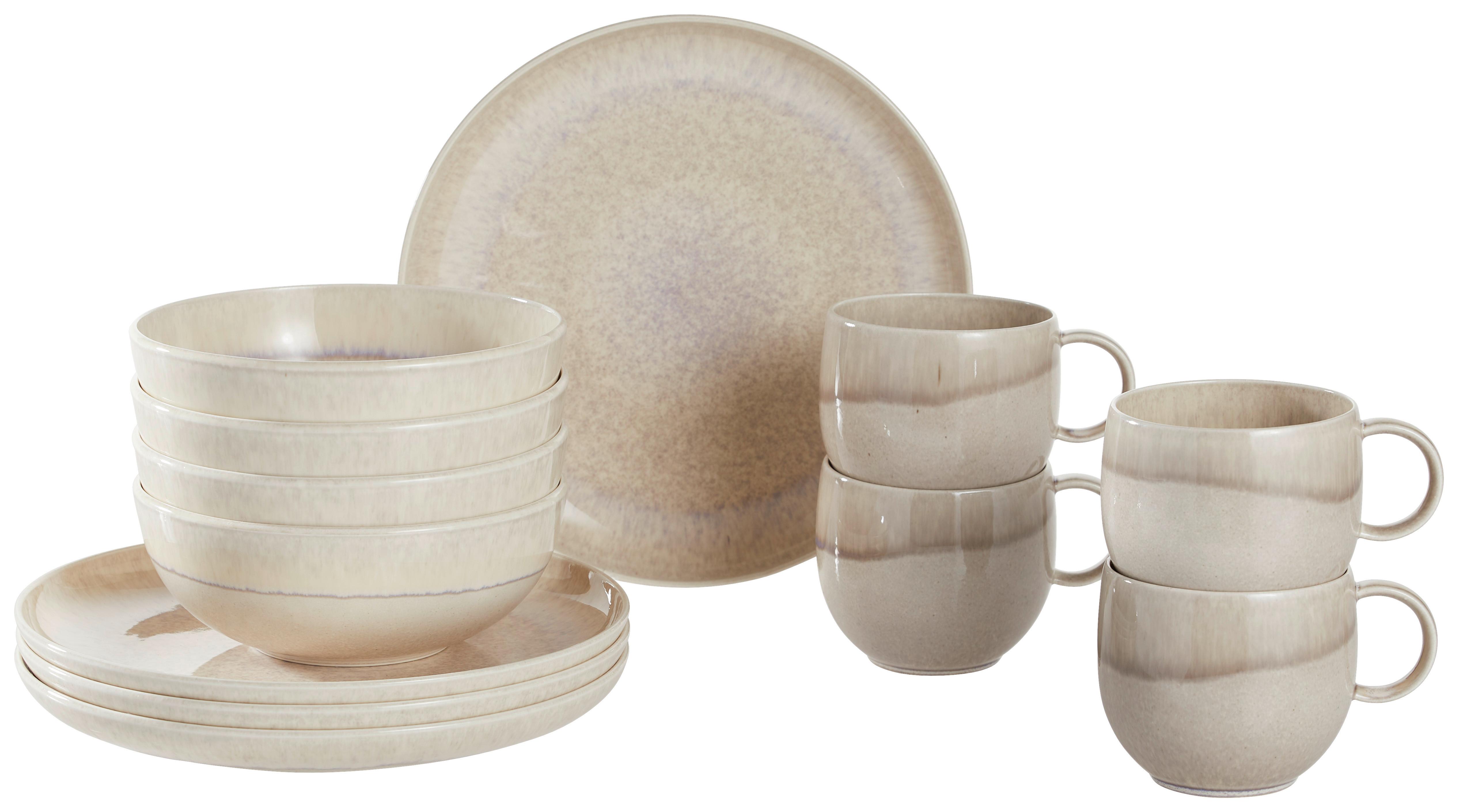 SERWIS ŚNIADANIOWY PERLEMOR SAND - kolor piaskowy, Konventionell, ceramika (34,5/19,4/32,0cm) - like.Villeroy & Boch