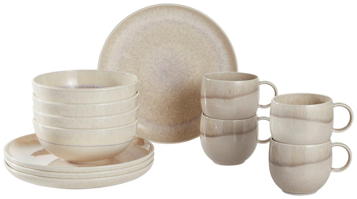 SERWIS ŚNIADANIOWY PERLEMOR SAND - kolor piaskowy, Konventionell, ceramika (34,5/19,4/32,0cm) - like.Villeroy & Boch