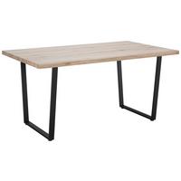 Esstisch Dave Eichefarben Holz/MDF ca. 160x90 cm - Eichefarben/Schwarz, MODERN, Holz/Metall (160/90/76cm) - Bessagi Home